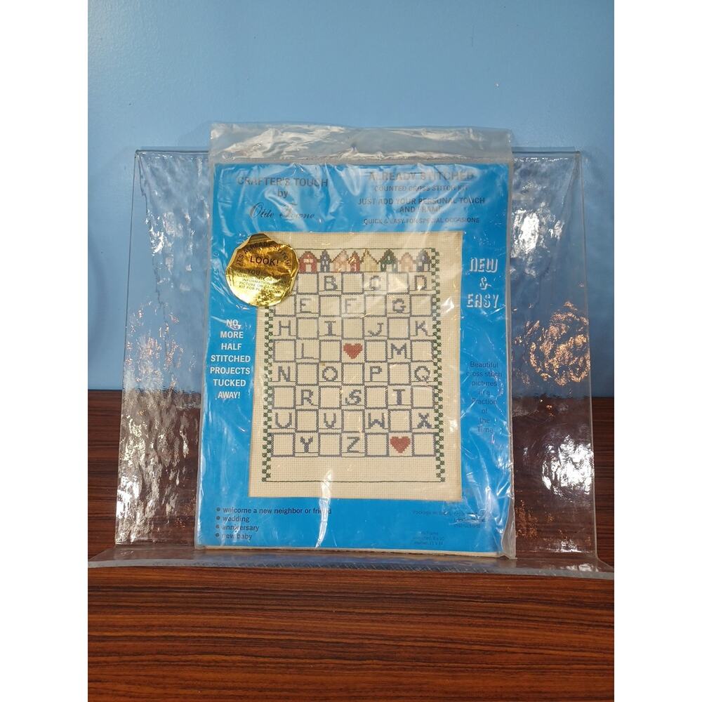Vintage 1980s Olde Towne Crafters Touch Counted Cross Stitch Kit New Easy Fun
